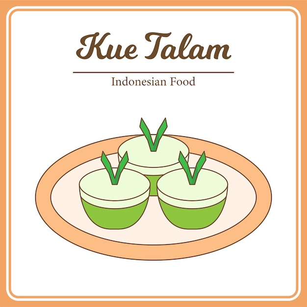 Deliciosa comida tradicional indonesia llamada Kue Talam