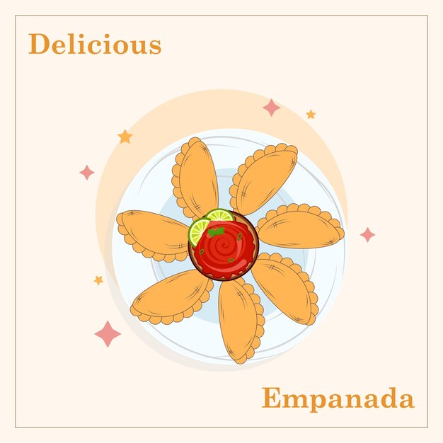 Deliciosa empanada de comida latinoamericana