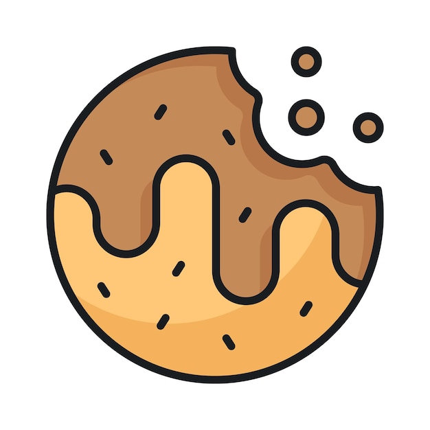 Deliciosa galleta de chocolate en estilo de diseño moderno fácil de usar y descargar