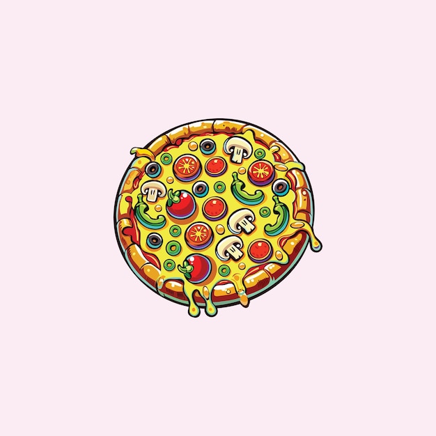 Deliciosa pizza con coberturas frescas