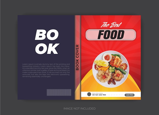 Deliciosa portada del libro de comida y restaurante de hamburguesas de pizza Menú Diseño de anuncios de redes sociales
