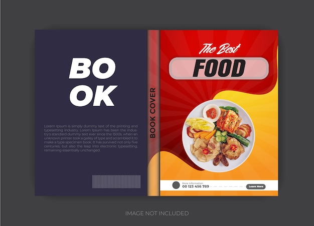 Deliciosa portada del libro de comida y restaurante de hamburguesas de pizza Menú Diseño de anuncios de redes sociales