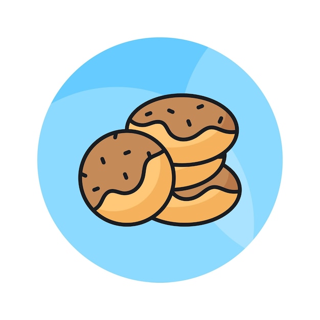 Deliciosas galletas de chocolate en estilo de diseño moderno fáciles de usar y descargar