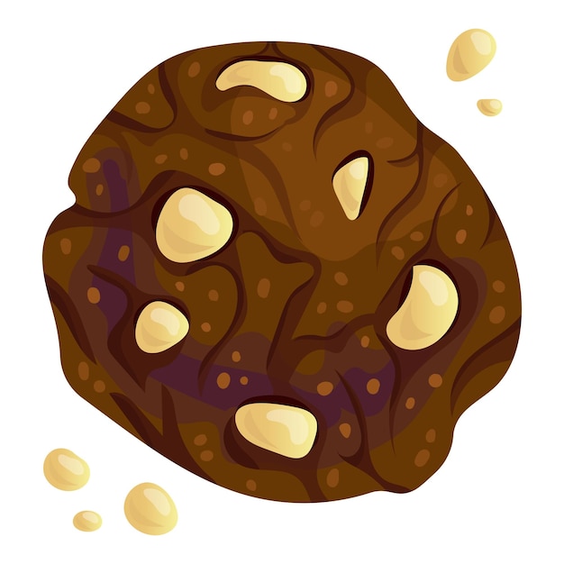 Deliciosas galletas de chocolate en un fondo blanco aislado