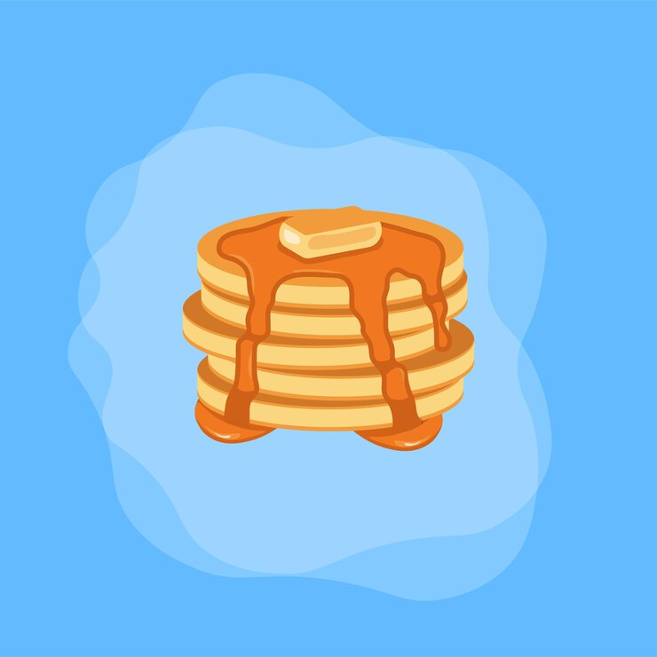 Vector deliciosas ilustraciones de panqueques planos