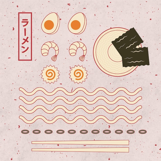 Vector deliciosasopa de ramen