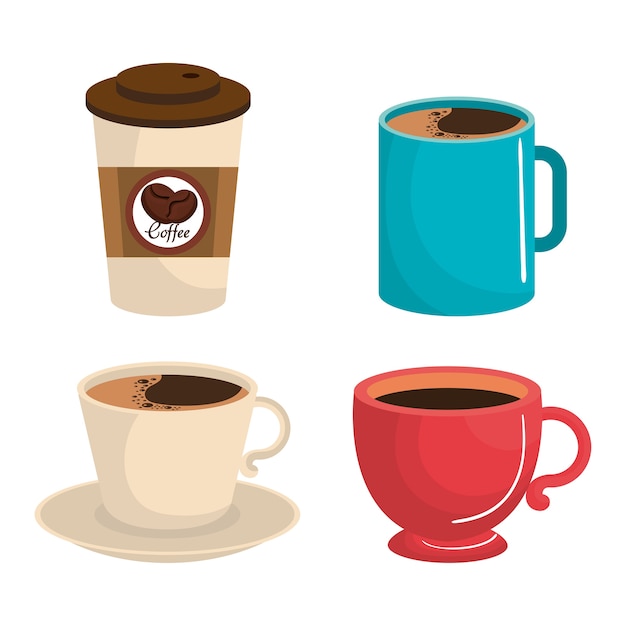 delicioso café bebida icono vector ilustración diseño