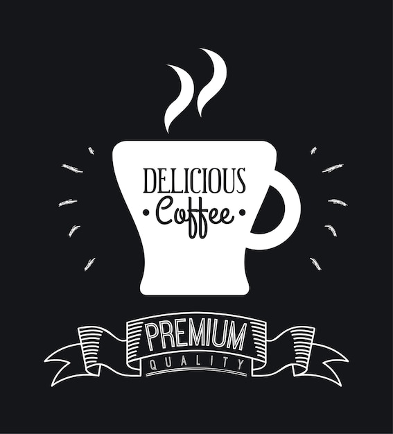 delicioso diseño de café, ilustración vectorial gráfico eps10