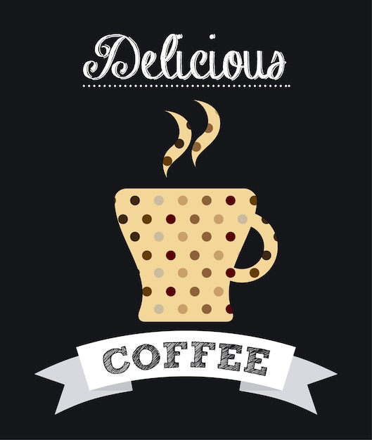 Vector delicioso diseño de café, ilustración vectorial gráfico eps10