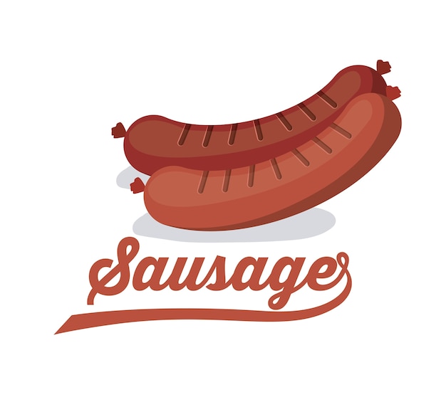 delicioso diseño de salchicha
