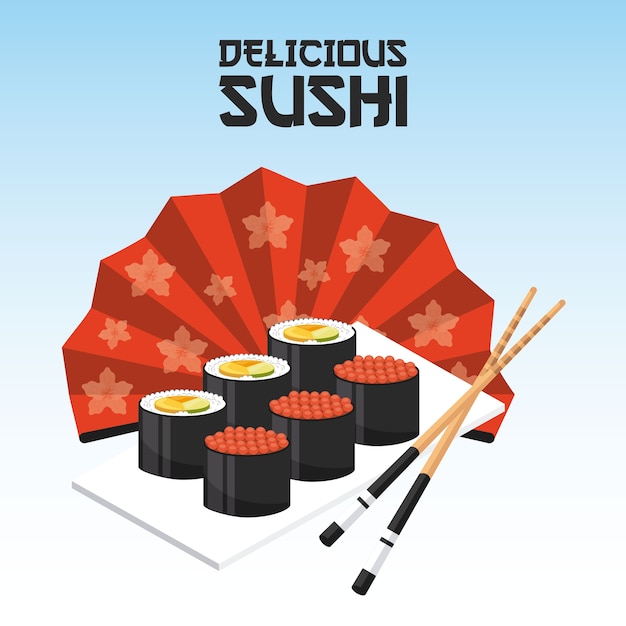 Delicioso diseño de sushi