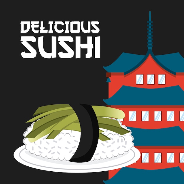 delicioso diseño de sushi