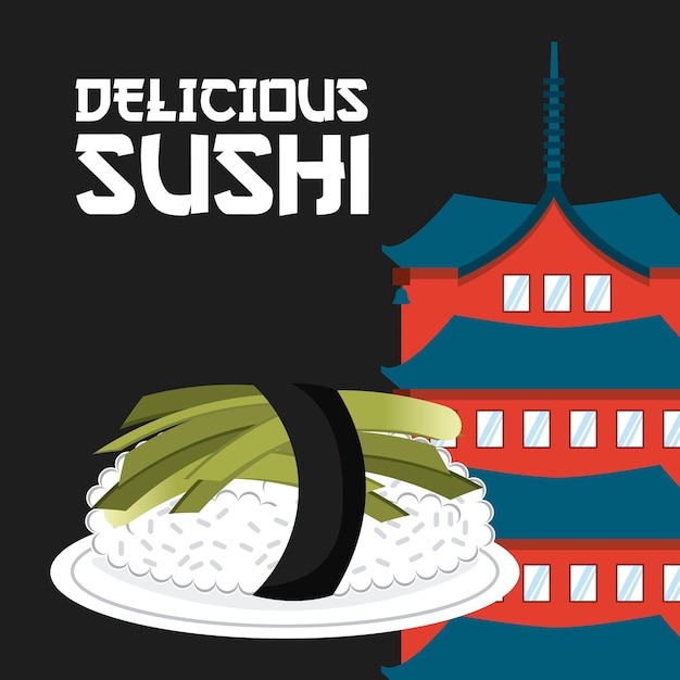 Delicioso diseño de sushi