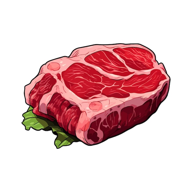 Delicioso filete de carne libre de diseño vectorial