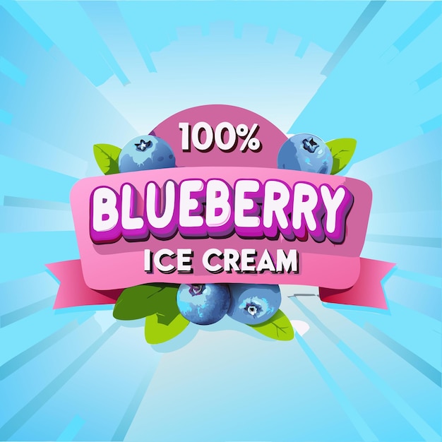 Un delicioso helado de arándano