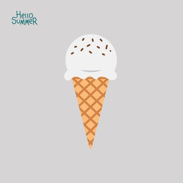 delicioso helado ilustración vectorial tema de verano