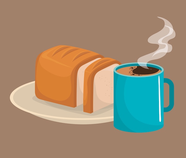 Vector delicioso icono de menú de desayuno