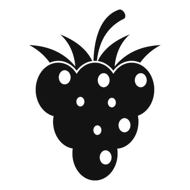 Delicioso icono de mora Ilustración simple del delicioso icono de vector de mora para diseño web aislado sobre fondo blanco
