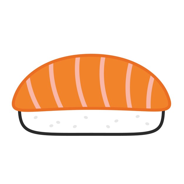 El delicioso icono del sushi de salmón Nigiri