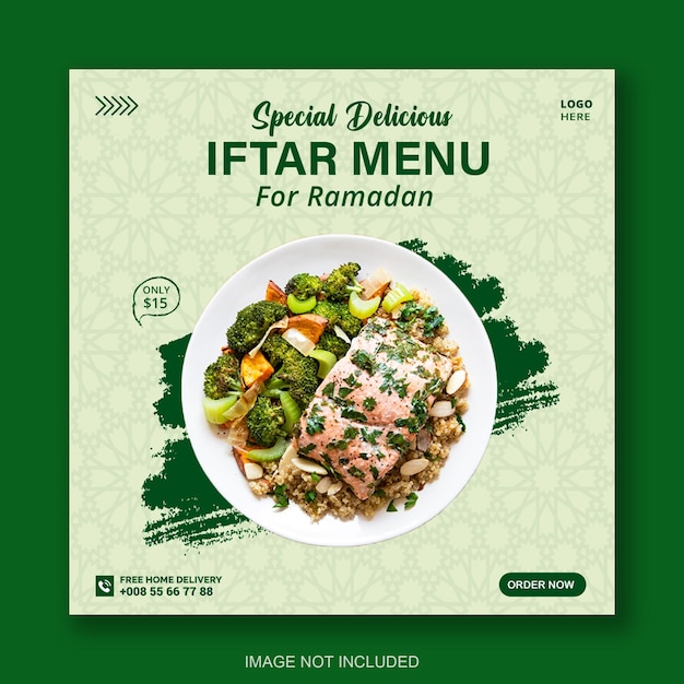Delicioso menú iftar especial para ramadan '