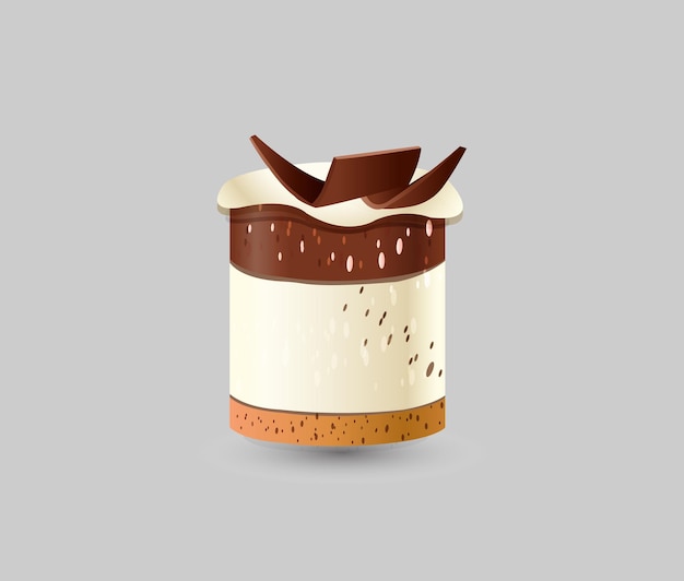 delicioso, pastel de chocolate, ilustración