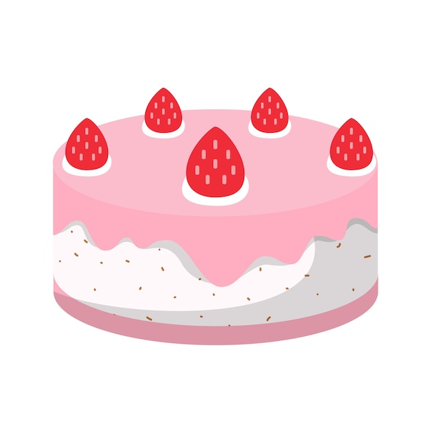 Delicioso pastel de cumpleaños con helados coloridos y velas