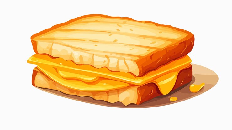 Vector delicioso sándwich de queso y papel tapiz de pan fresco