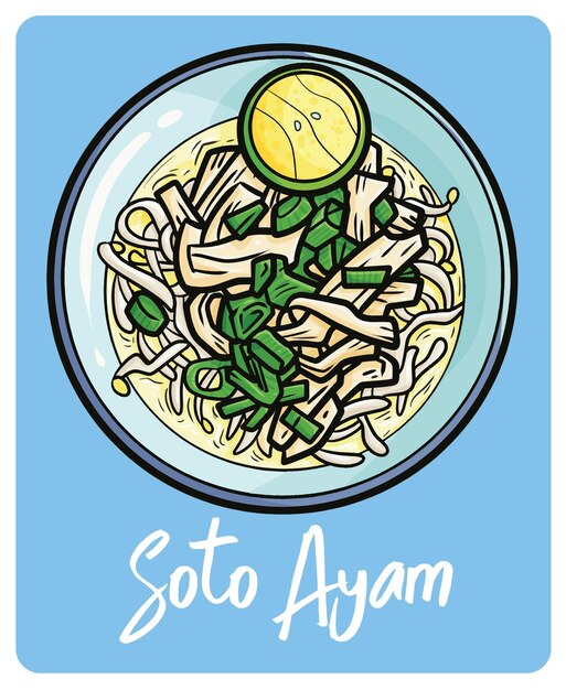 Delicioso Soto Ayam un plato de pollo tradicional de Indonesia