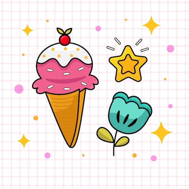 Delicioso vector de helado