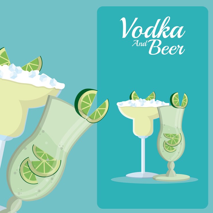 Vector deliciosos cócteles tazas con limones