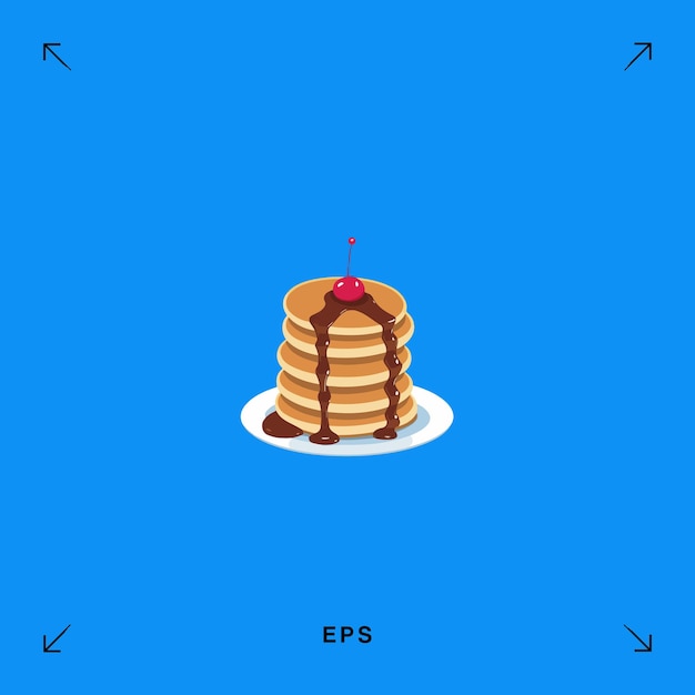 Deliciosos panqueques Ilustraciones de alimentos