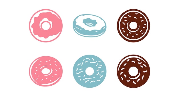 Deliciosos pasteles Donut Vector Graphics