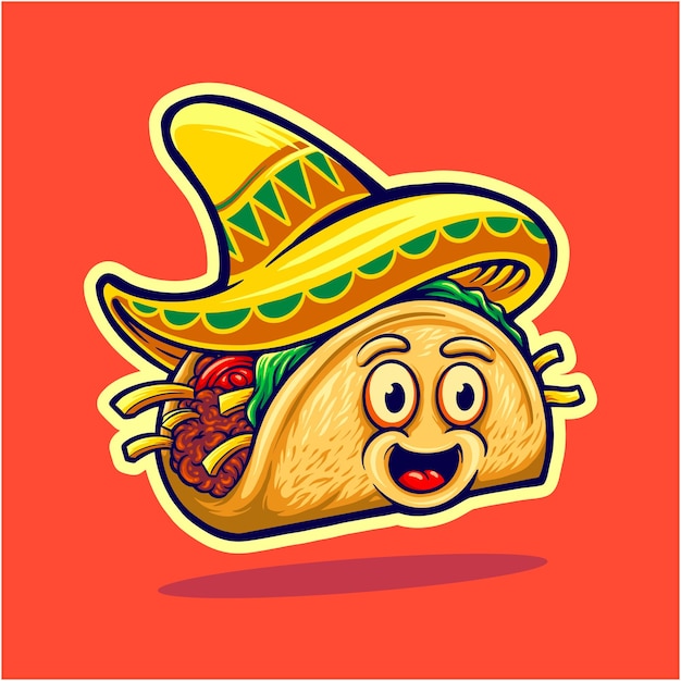 Vector deliciosos tacos mexicanos ilustraciones mascota