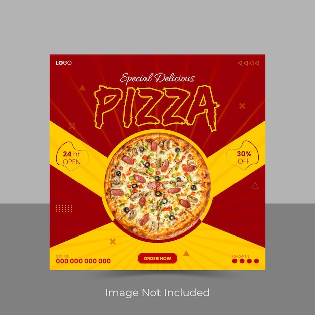 Delicious Food Diseño de publicaciones en las redes sociales