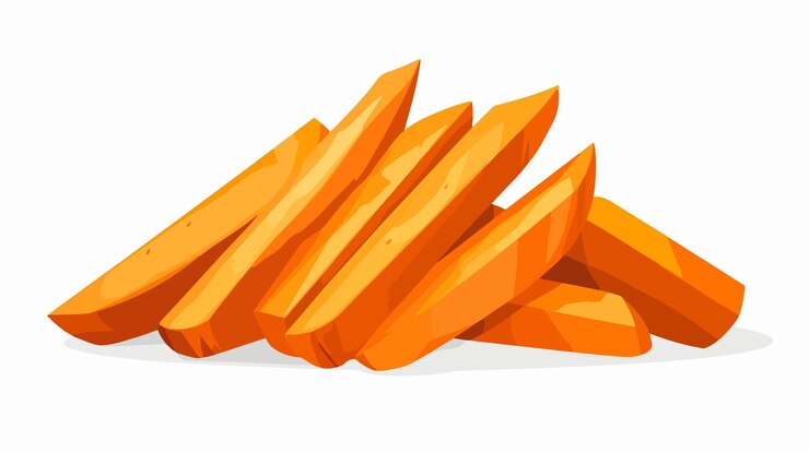 Vector delicious sweet potato fries diseño vectorial para los amantes de la comida