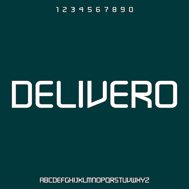 Delivero movimiento futurista fuente moderna representan velocidad y fuerte