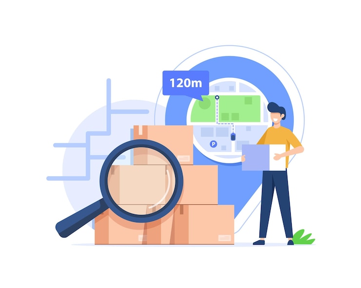 Vector delivery man and boxes courier or delivery service men characters with parcels packages boxes