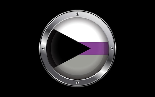 Vector demisexual lgbt orgullo bandera 3d insignia vector imagen