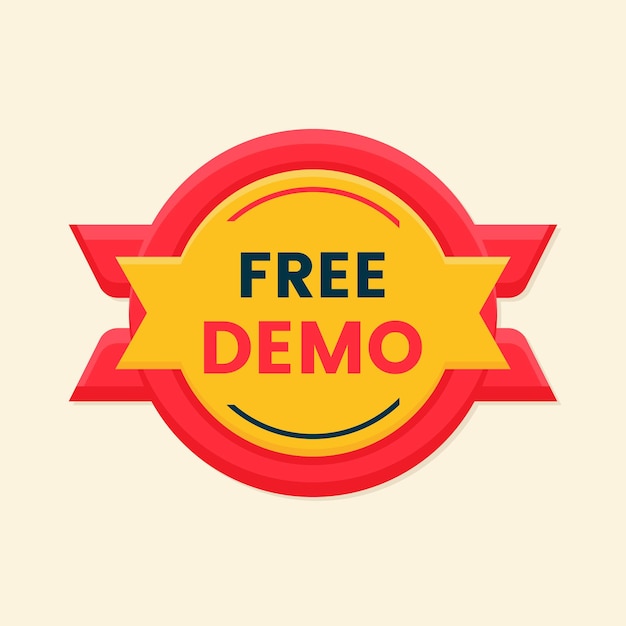 demo gratis insignia etiqueta clipart