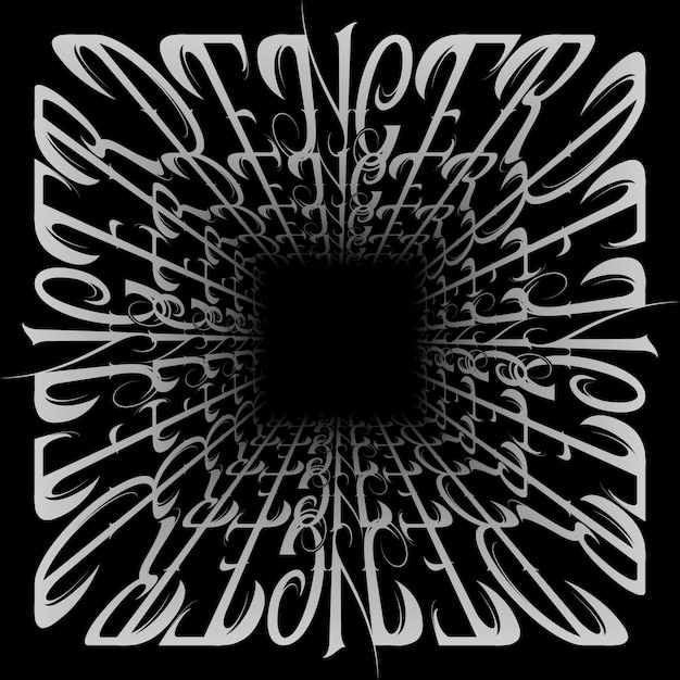Denger Text Vector abstracto psicodélico de patrones sin fisuras.