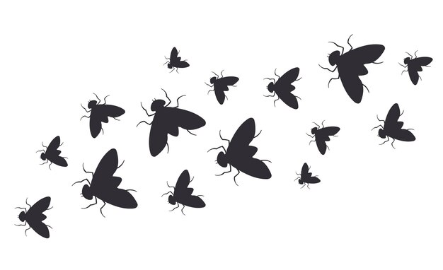 Dengue mosquito topo malaria insecto cartel banner concepto plano diseño gráfico ilustración