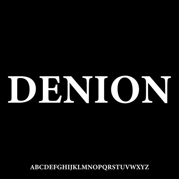 Denion futurista industrial moderno alfabeto fuente geométrica tipografía vectorial