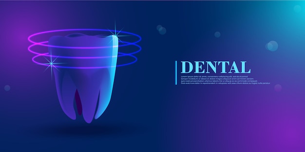 Vector dental healthy tooth medicina ciencia de la salud innovación en odontología tecnología del futuro dentis saludable