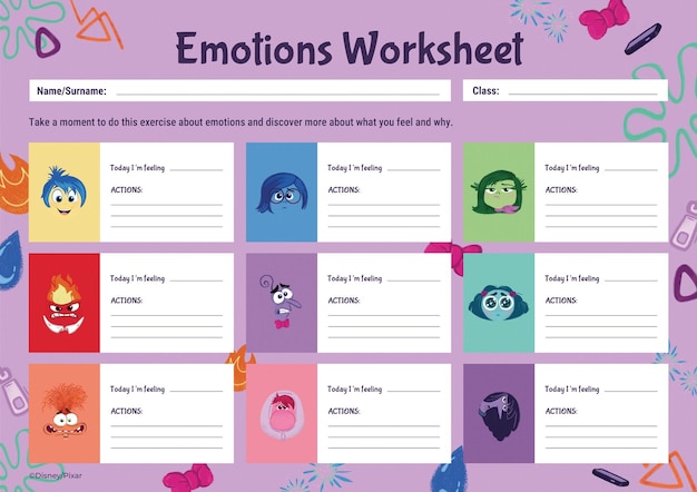 Dentro y fuera 2 tarjetas de emoción Ficha de trabajo