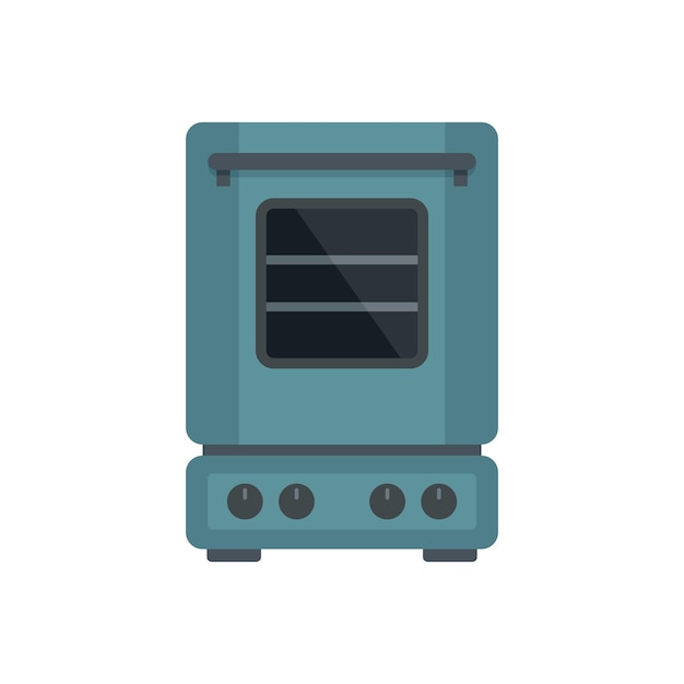Dentro del horno de convección icono vector plano Turbo ventilador horno cocina estufa aislada