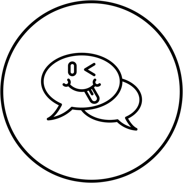 Dentro del icono vectorial de broma se puede usar para el conjunto de iconos de amistad