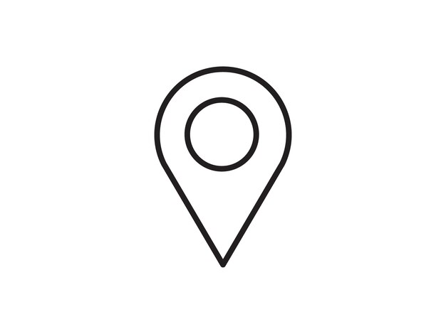 Dentro de una representación de estilo plano, el marcador de ubicación se distingue como un mapa urbano que denota un punto preciso
