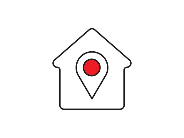 Dentro de una representación de estilo plano, el marcador de ubicación se distingue como un mapa urbano que denota un punto preciso