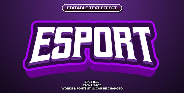 Deporte de efecto de texto editable