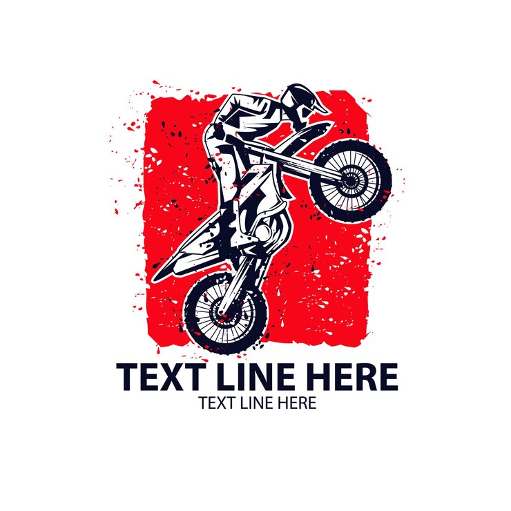 Vector deporte extremo de motocross